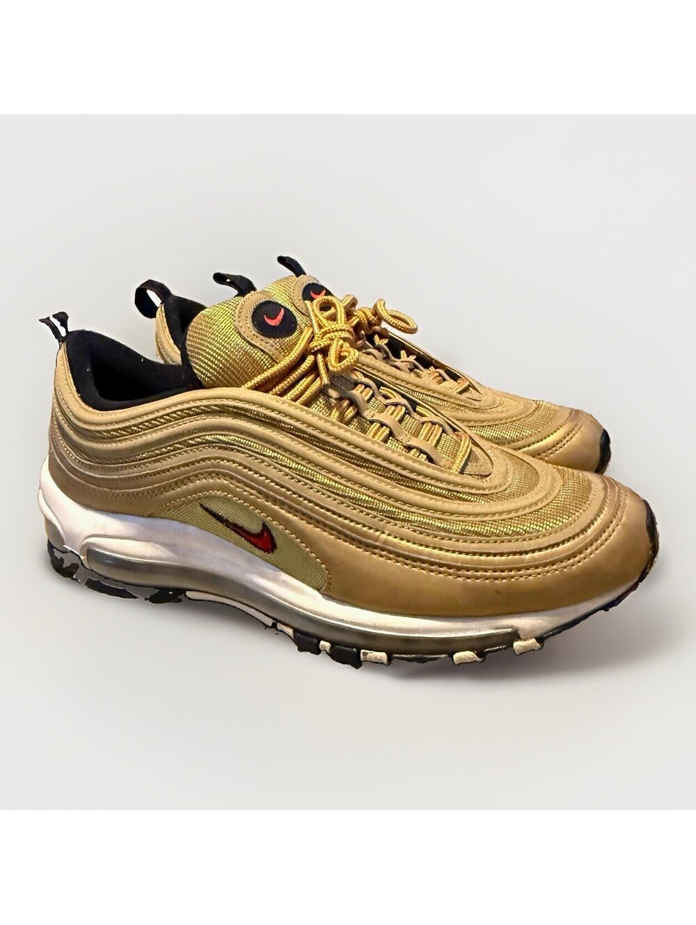 Nike Air Max 97 OG QS Metallic Gold/Team Red-Black-White 2017 884421-700 Sz 9